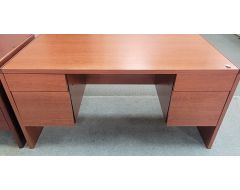30x60 cherry double ped desk