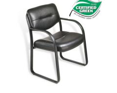 Boss black, vinyl guest chair