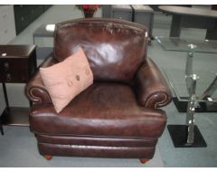 oversized leather accent chair